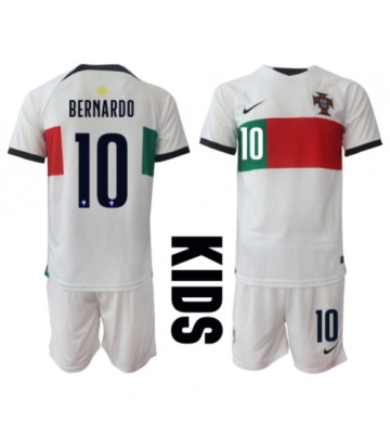Lacne Dětský Futbalové dres Portugalsko Bernardo Silva #10 MS 2022 Krátky Rukáv - Preč (+ trenírky)